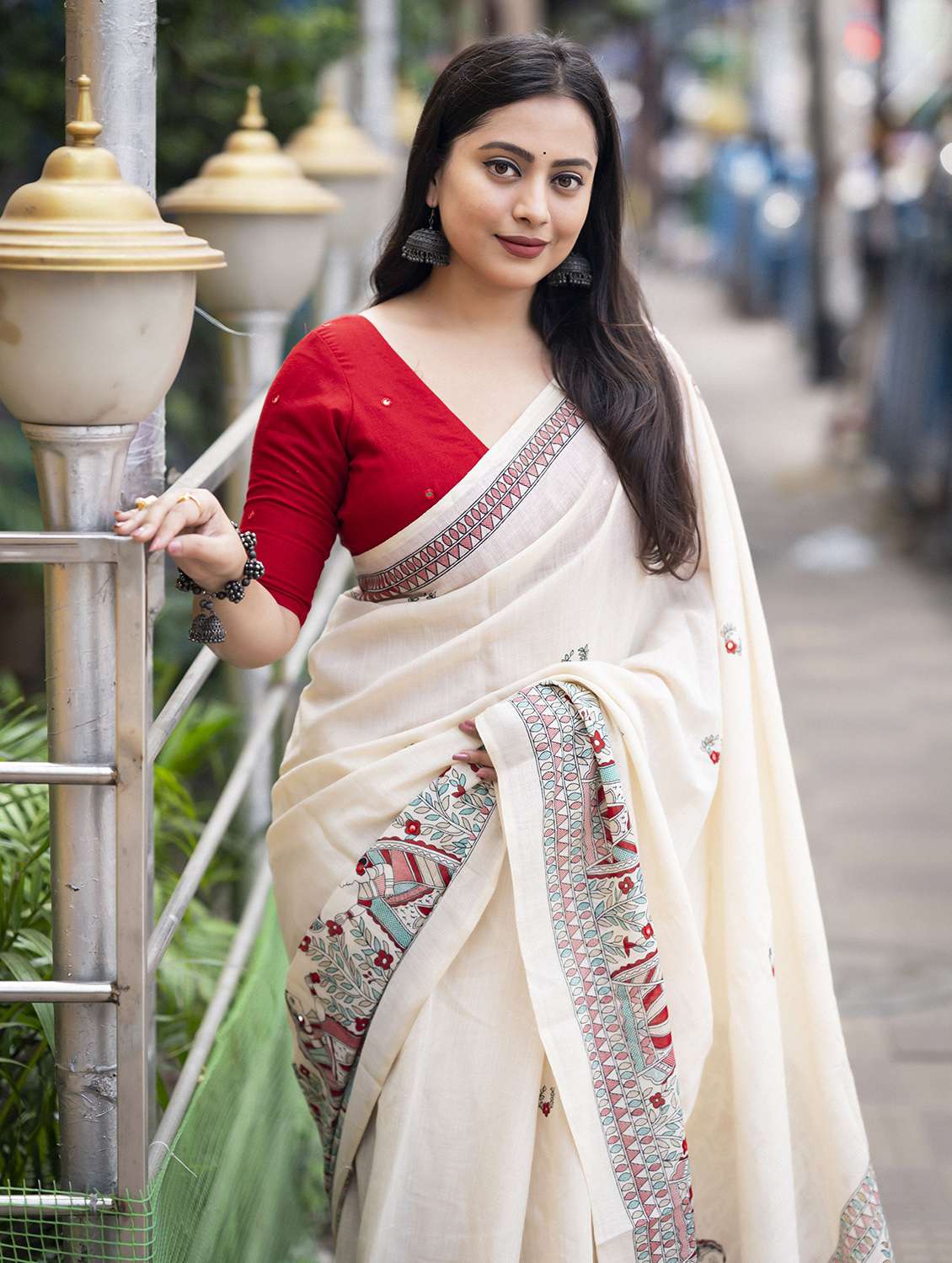 women printed casual wear saree with blouse - 22472625 -  Standard Image - 2
