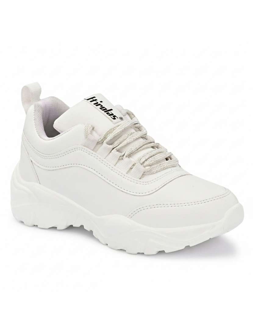 Women White Lace-up Casual Shoe - 22472835 -  Standard Image - 2