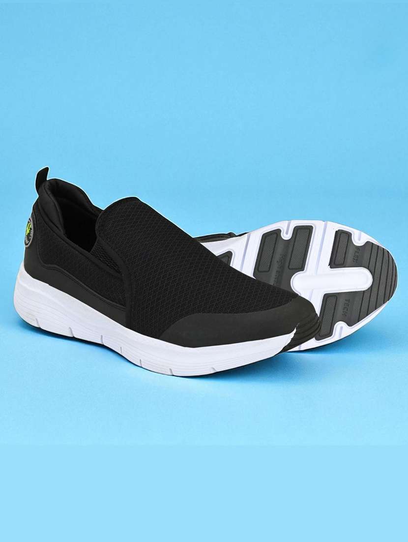 men solid black lace up shoe