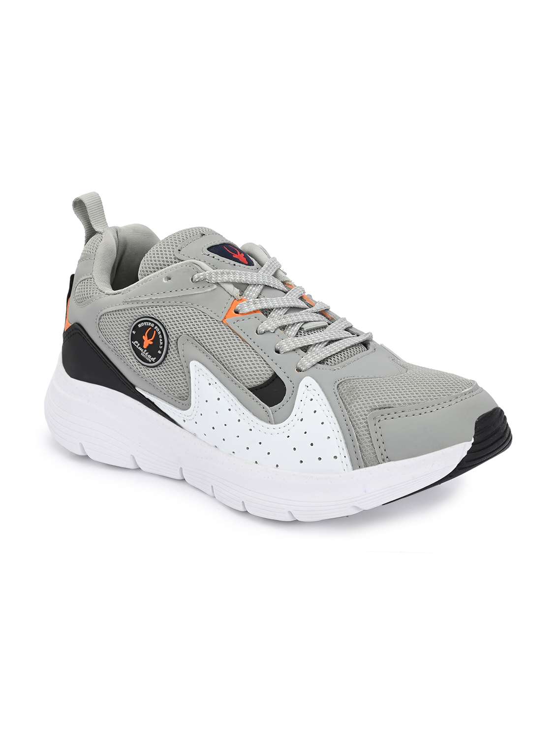 Men Solid Grey Lace Up Shoe - 22472897 -  Standard Image - 2