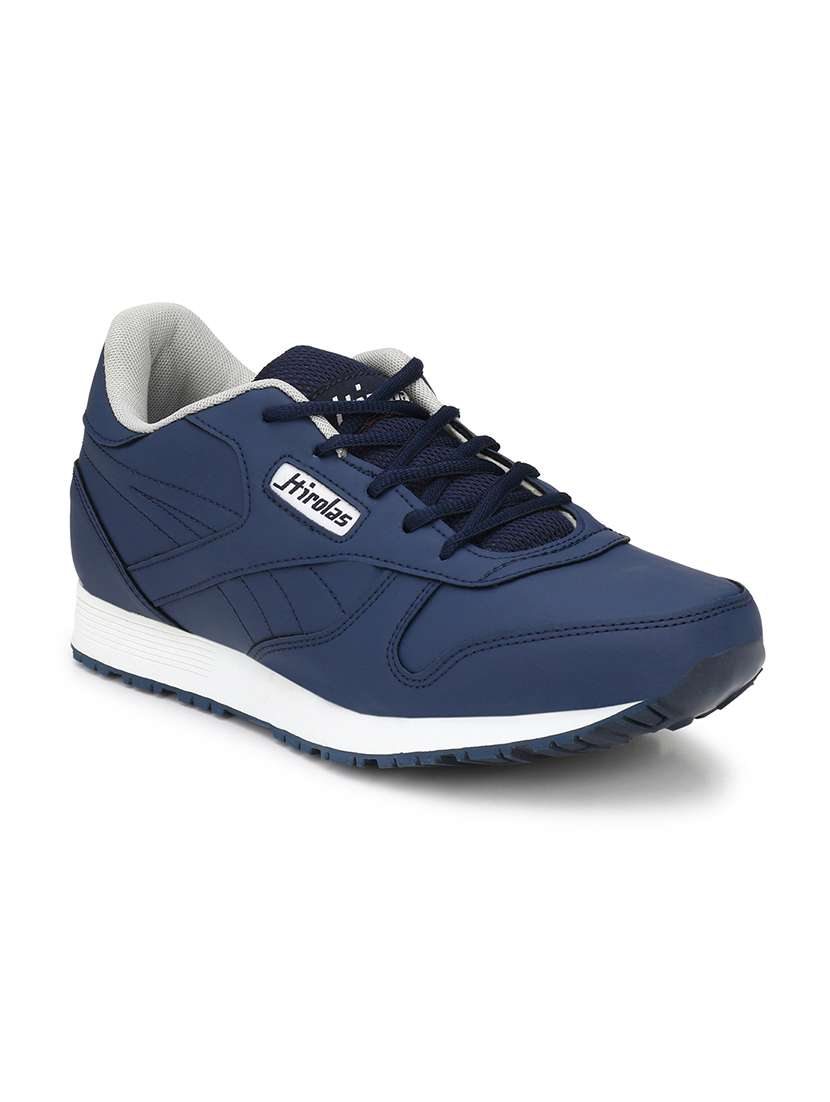 men solid blue lace up shoe - 22472902 -  Standard Image - 2