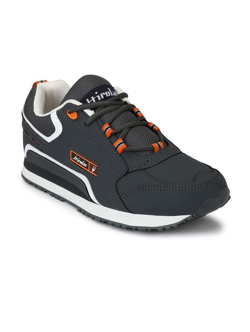 men solid grey lace up shoe - 22472939 -  Standard Image - 2