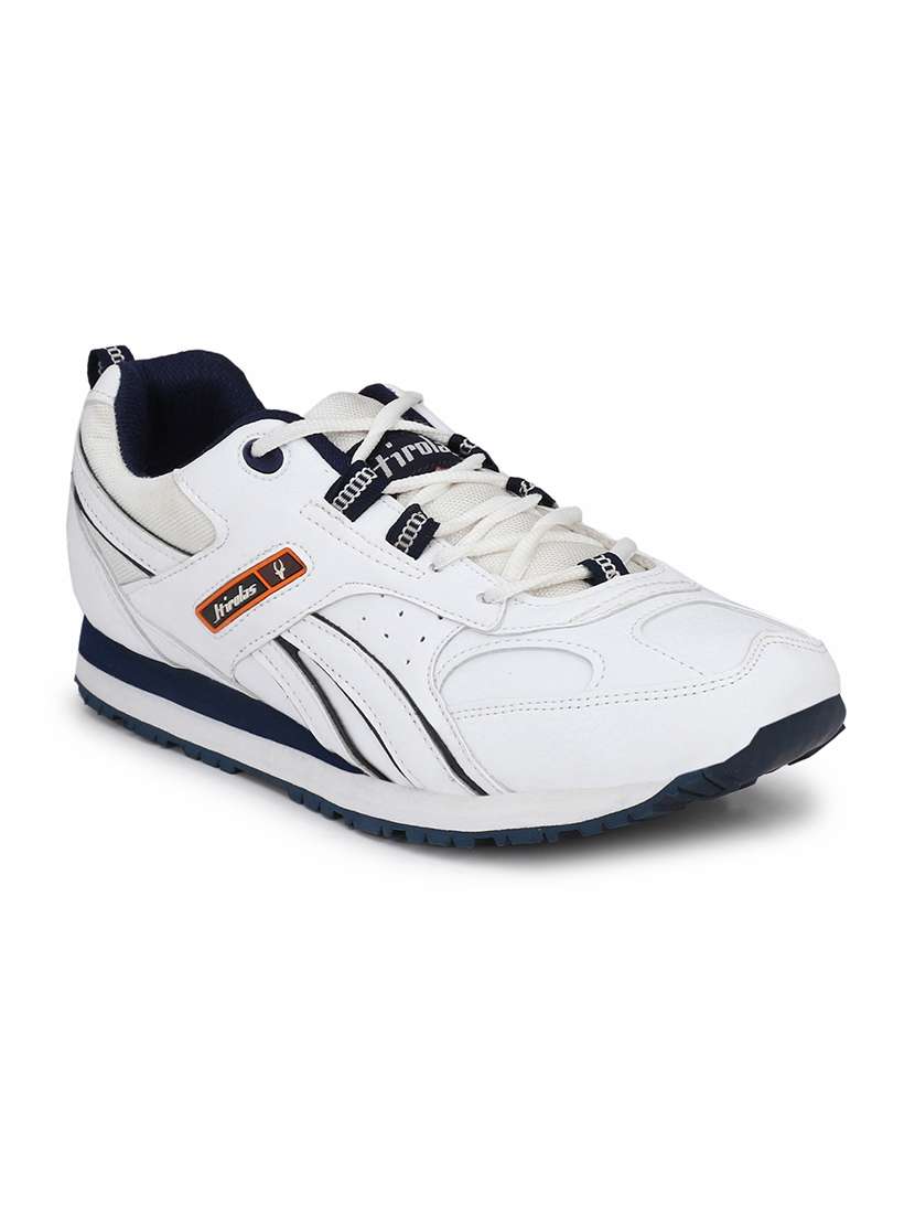 men solid white lace up shoe - 22472944 -  Standard Image - 2