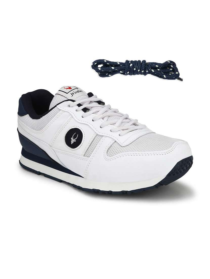 men solid blue lace up shoe