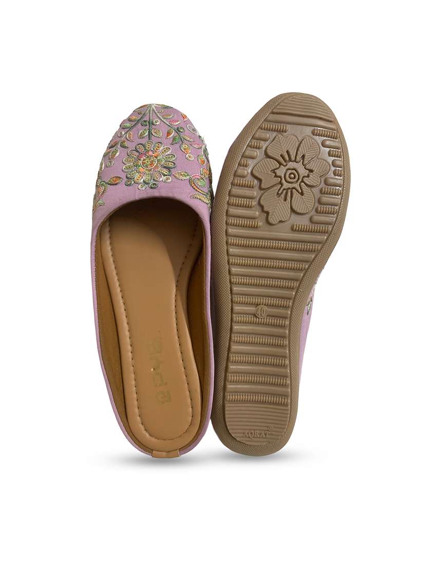 women pink slip on jutis & mojari - 22473273 -  Standard Image - 2