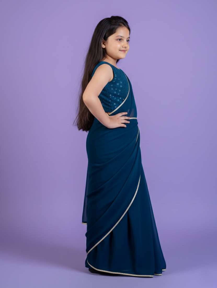 girl ready to wear saree - 22473278 -  Standard Image - 2