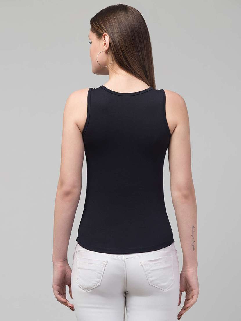 women solid sleeveless tank top - 22473326 -  Standard Image - 2