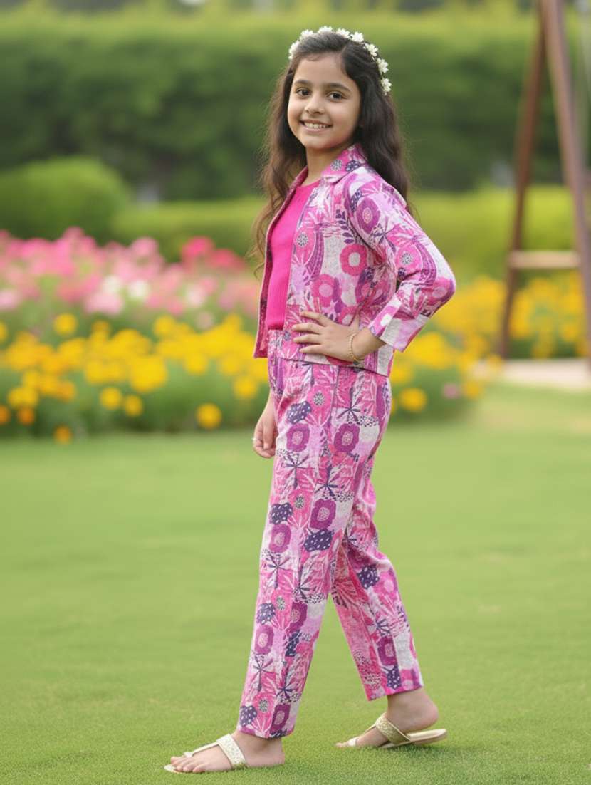 girl multi colored viscose active wear set co-ord set - 22473354 -  Standard Image - 2