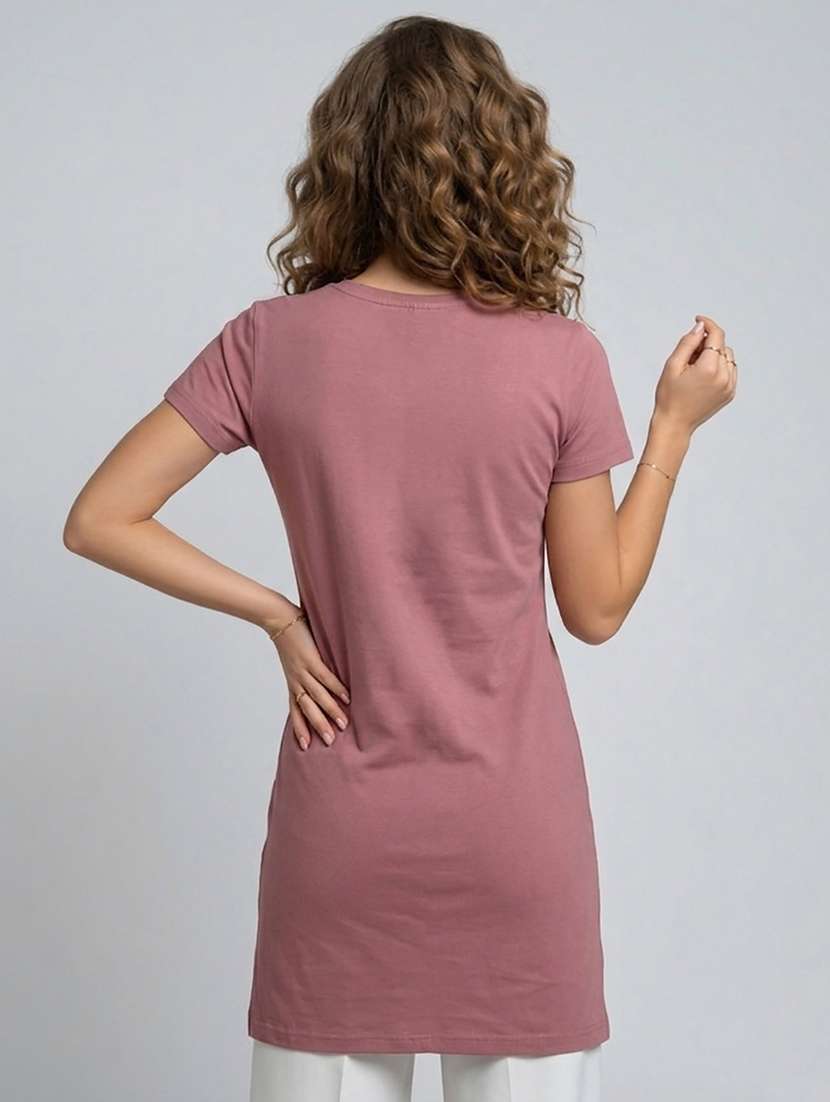 women printed  teal cotton blend front print t-shirt - 22473608 -  Standard Image - 2