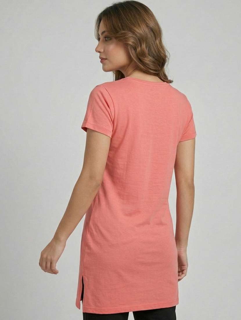 women printed  olive cotton blend front print t-shirt - 22473621 -  Standard Image - 2