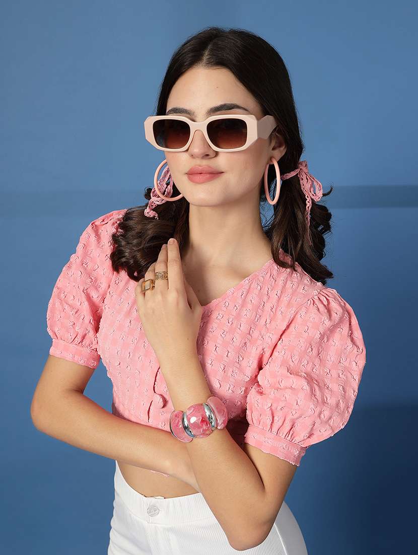 women solid pink viscose regular top - 22473832 -  Standard Image - 2