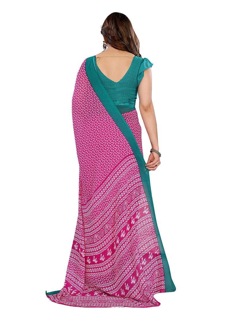 multi colored georgette printed saree with blouse - 22474054 -  Standard Image - 2
