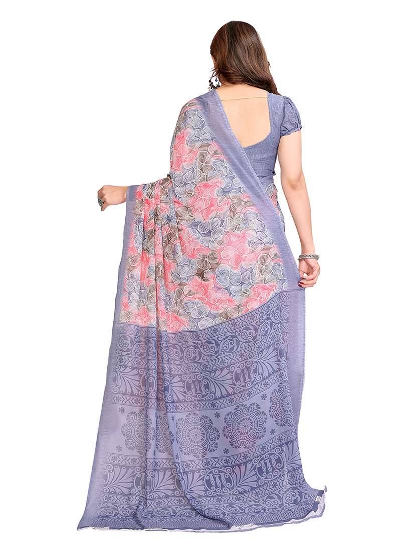 women pack of 2 printed combo saree with blouse - 22474145 -  Standard Image - 2