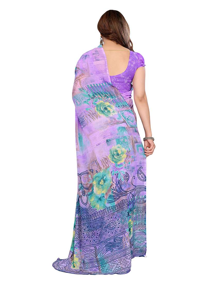 women pack of 2 printed combo saree with blouse - 22474361 -  Standard Image - 2