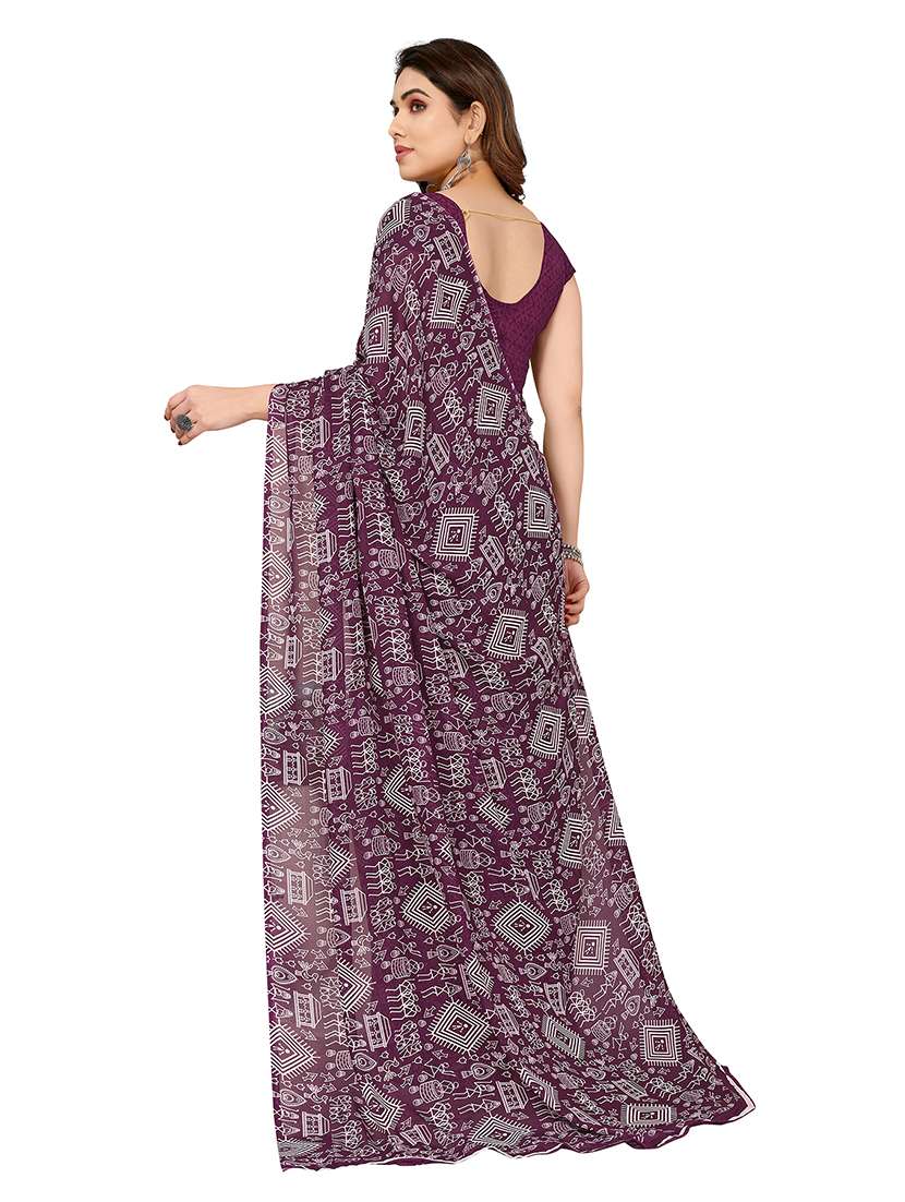 women pack of 2 printed combo saree with blouse - 22474548 -  Standard Image - 2