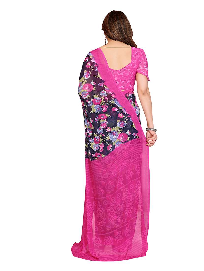 women pack of 2 printed combo saree with blouse - 22474611 -  Standard Image - 2
