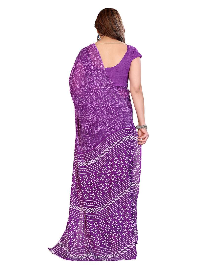 women pack of 2 printed combo saree with blouse - 22474635 -  Standard Image - 2