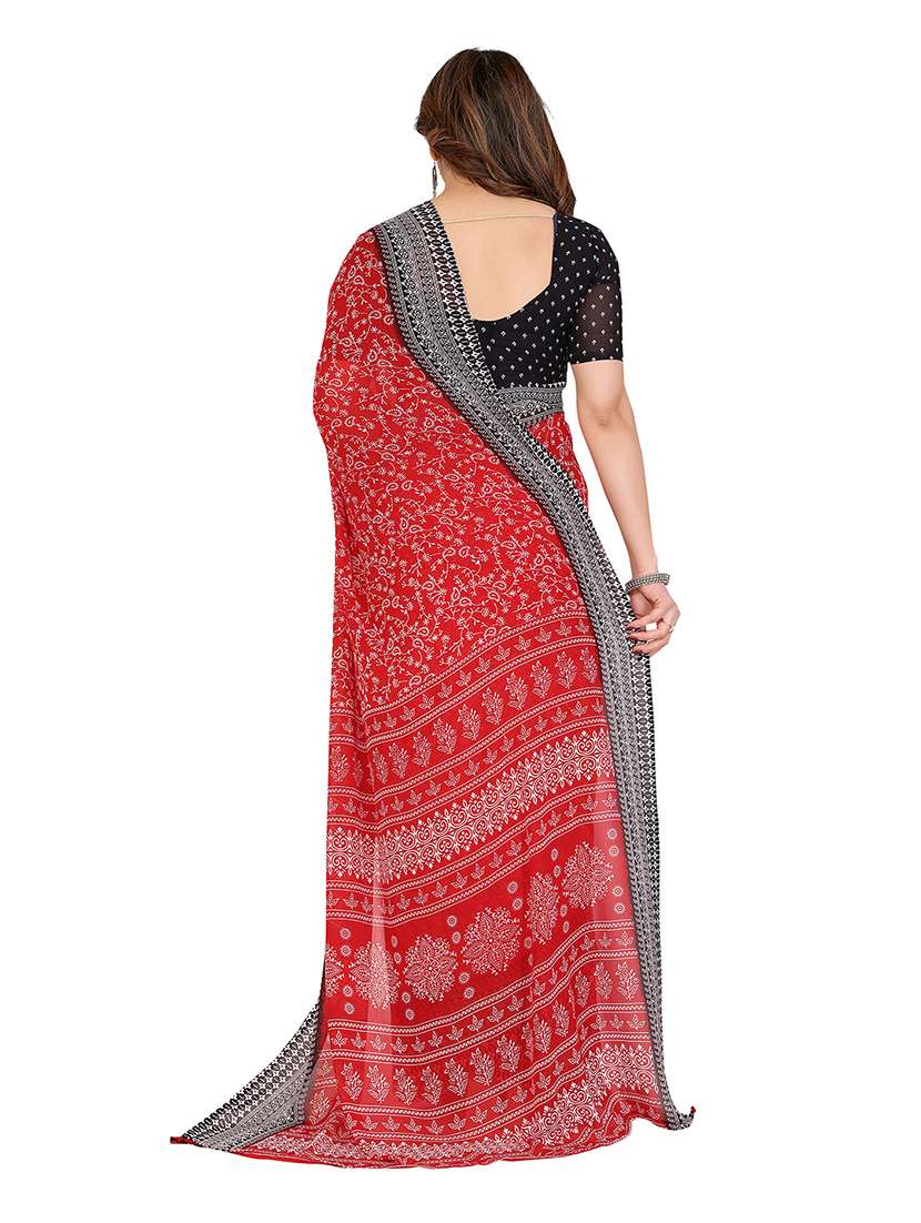 women pack of 2 printed combo saree with blouse - 22474865 -  Standard Image - 2