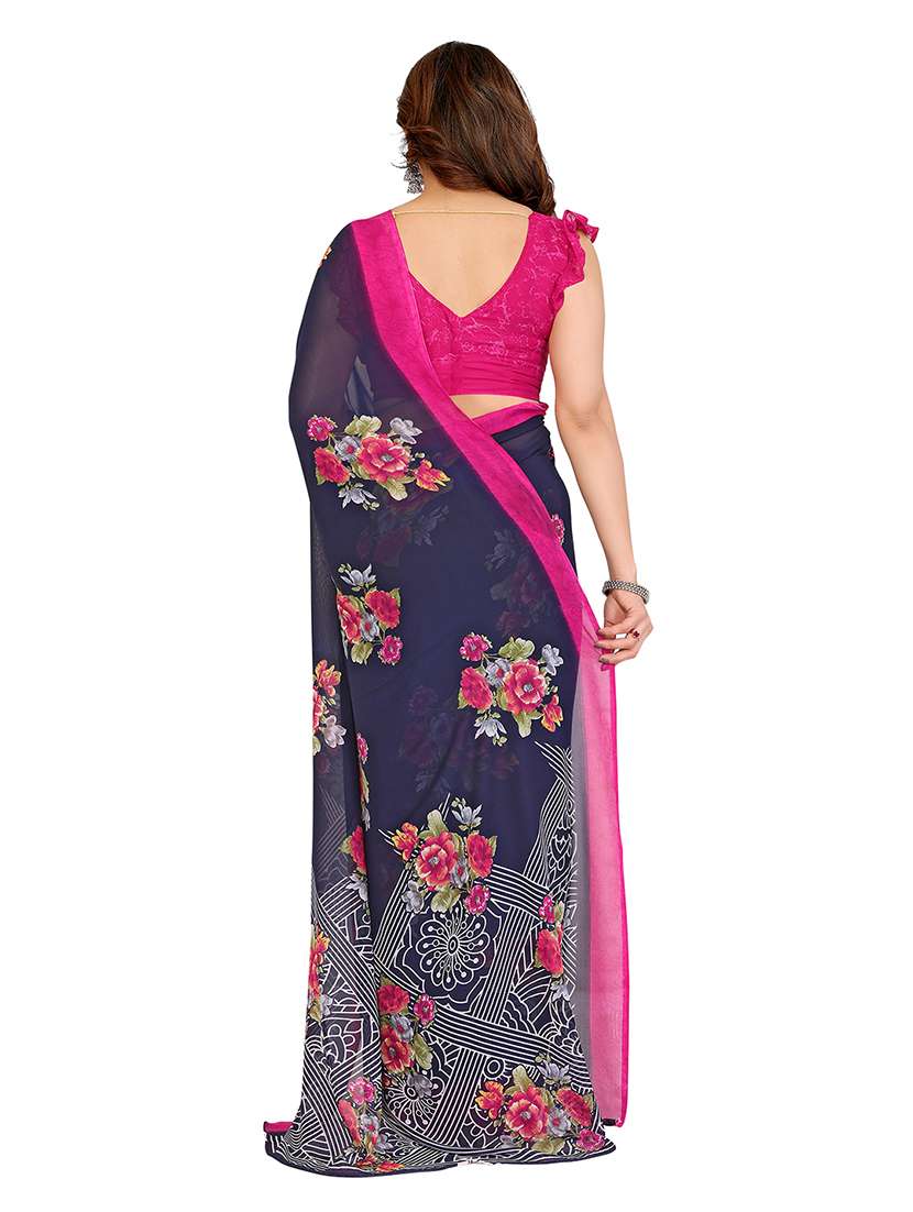 women pack of 2 printed combo saree with blouse - 22475093 -  Standard Image - 2