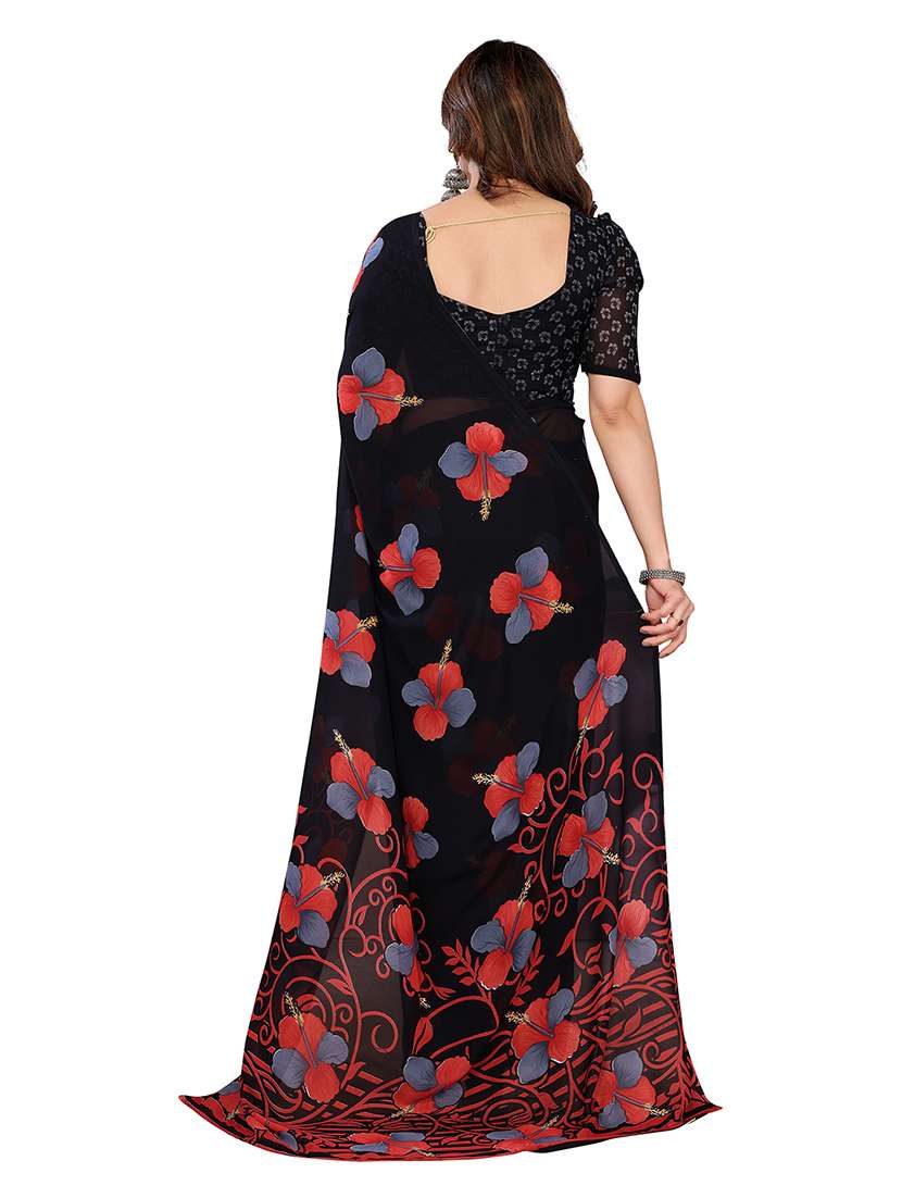 women pack of 2 printed combo saree with blouse - 22475100 -  Standard Image - 2