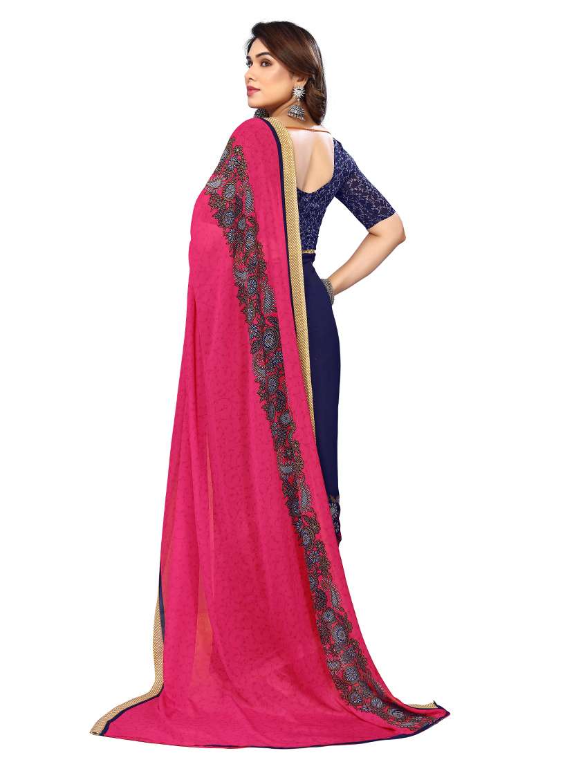 Women Pack Of 2 Printed Combo Saree With Blouse - 22476222 -  Standard Image - 2