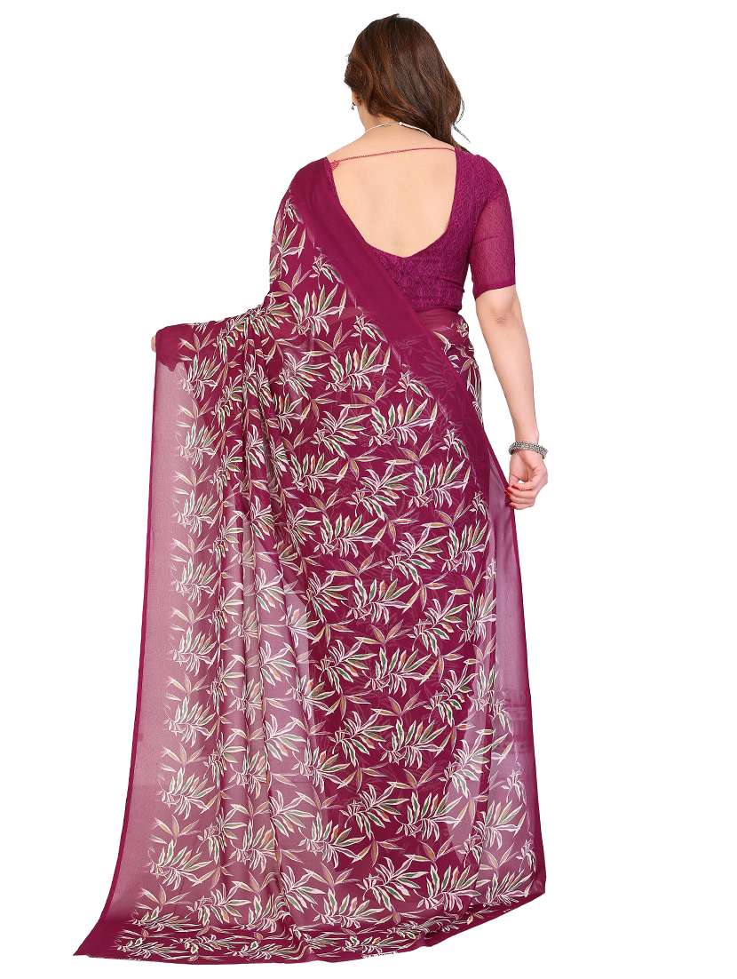 Women Pack Of 2 Printed Combo Saree With Blouse - 22476588 -  Standard Image - 2