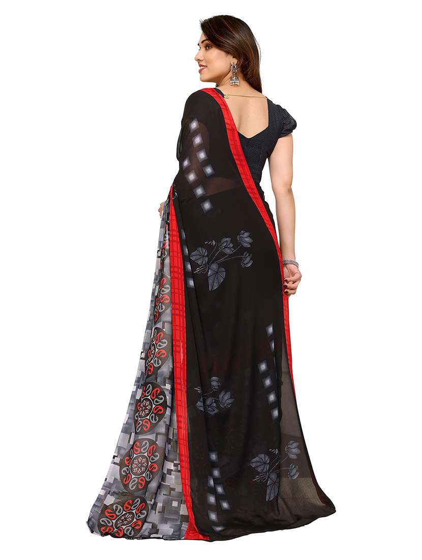 Women Pack Of 2 Printed Combo Saree With Blouse - 22476831 -  Standard Image - 2