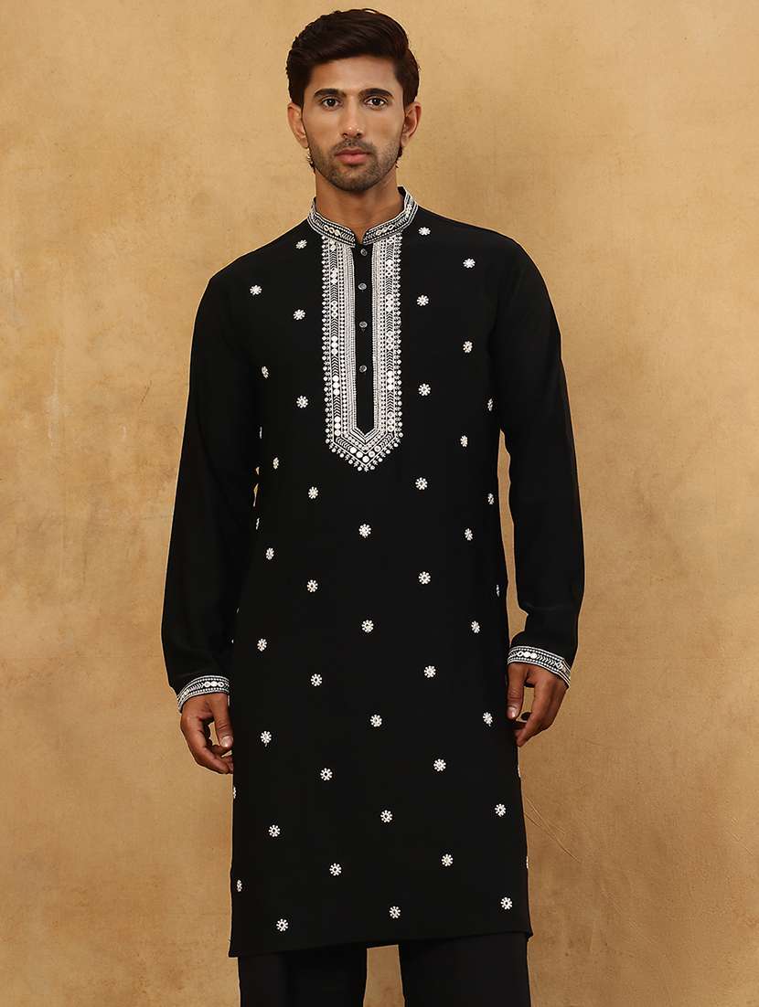 men black cotton long kurtas kurta