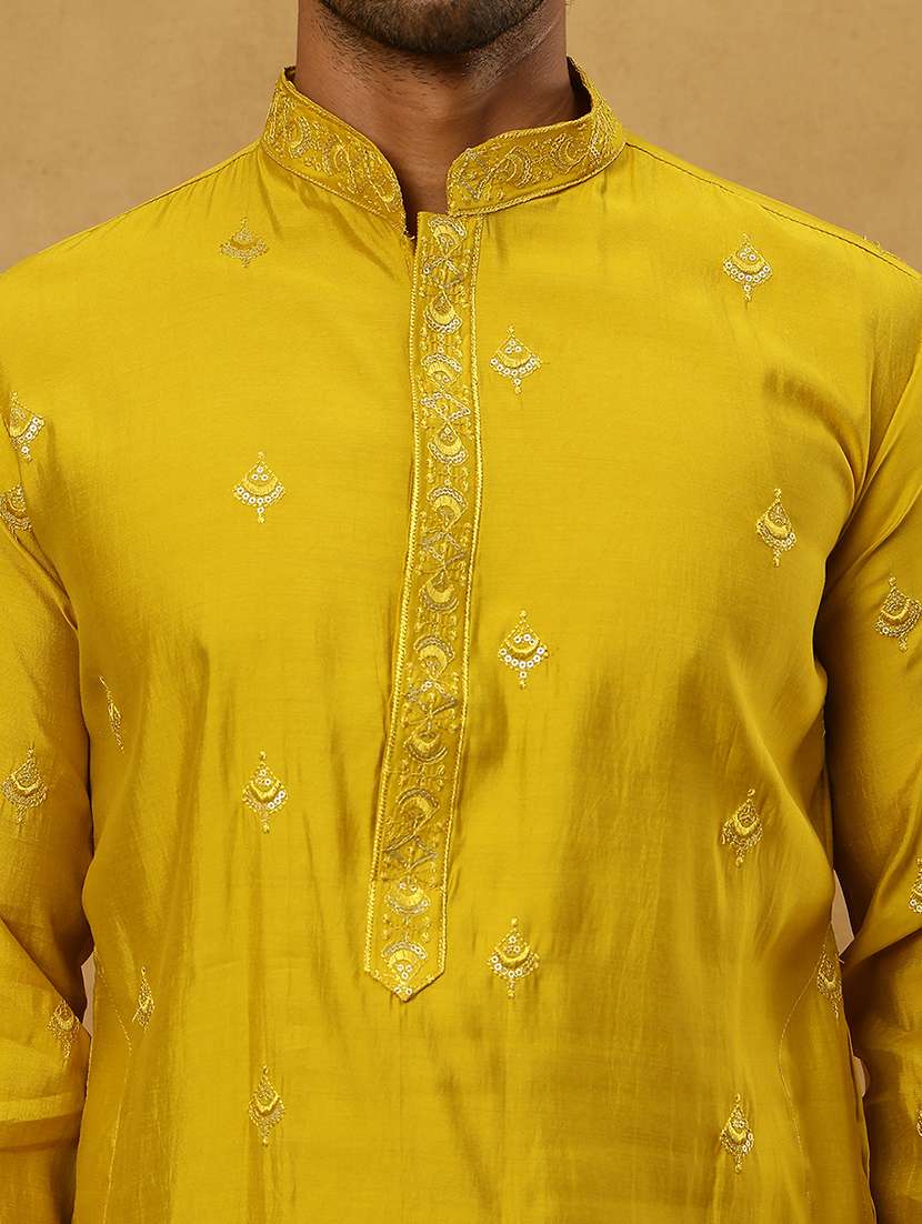 men embroidered long sleeve ethnic set - 22477065 -  Standard Image - 2