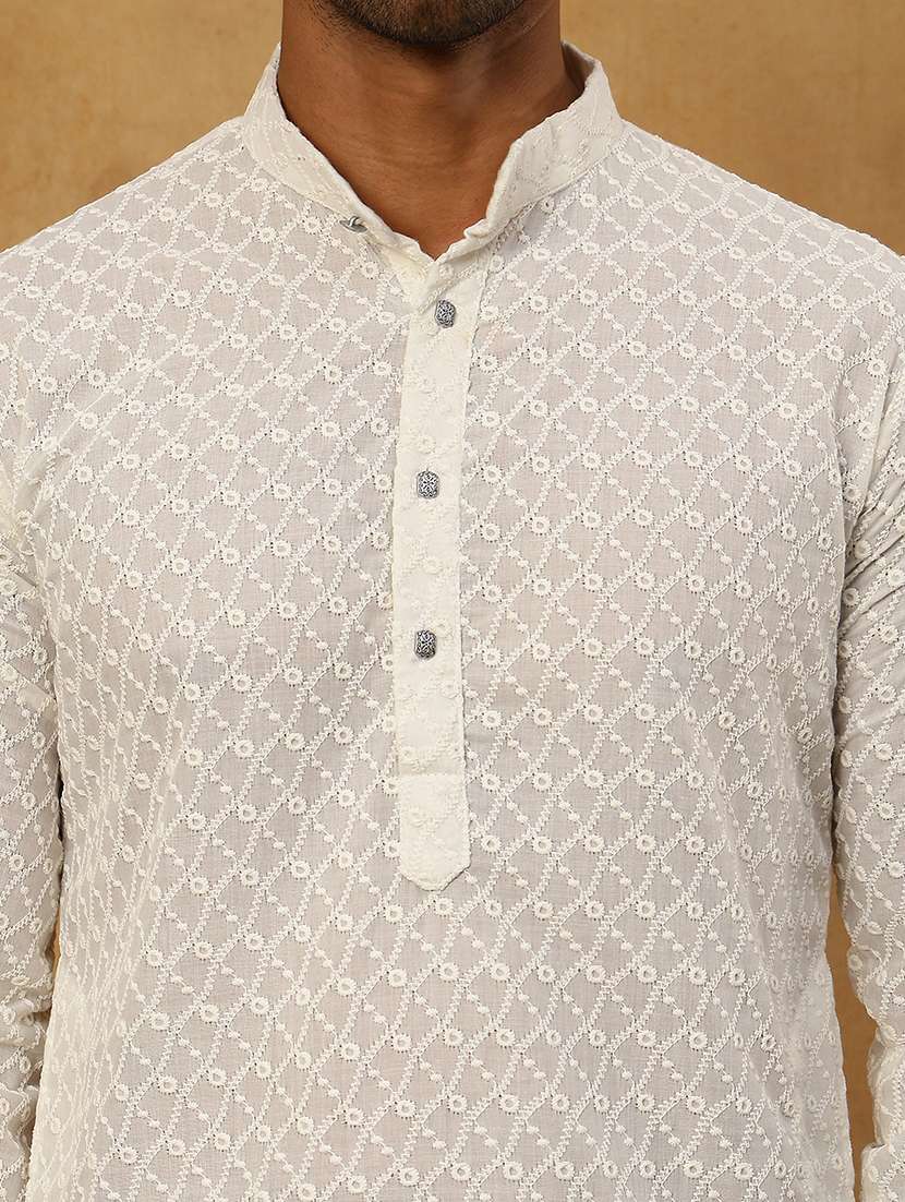 men embroidered long sleeve ethnic set - 22477124 -  Standard Image - 2