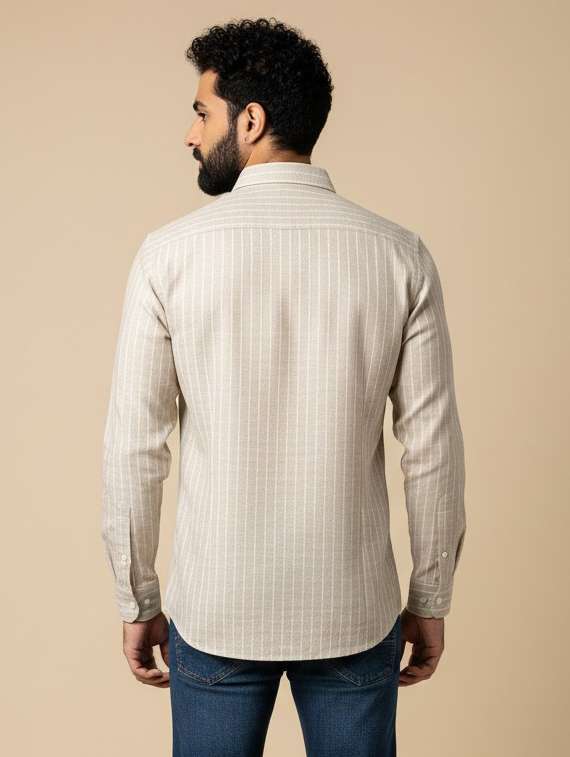 men striped long sleeve regular fit casual shirt - 22477529 -  Standard Image - 2