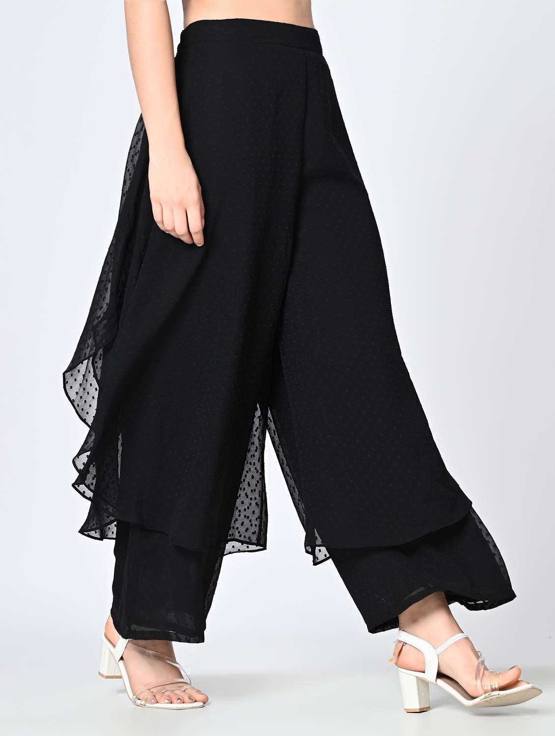 women self design flared palazzo - 22477568 -  Standard Image - 2