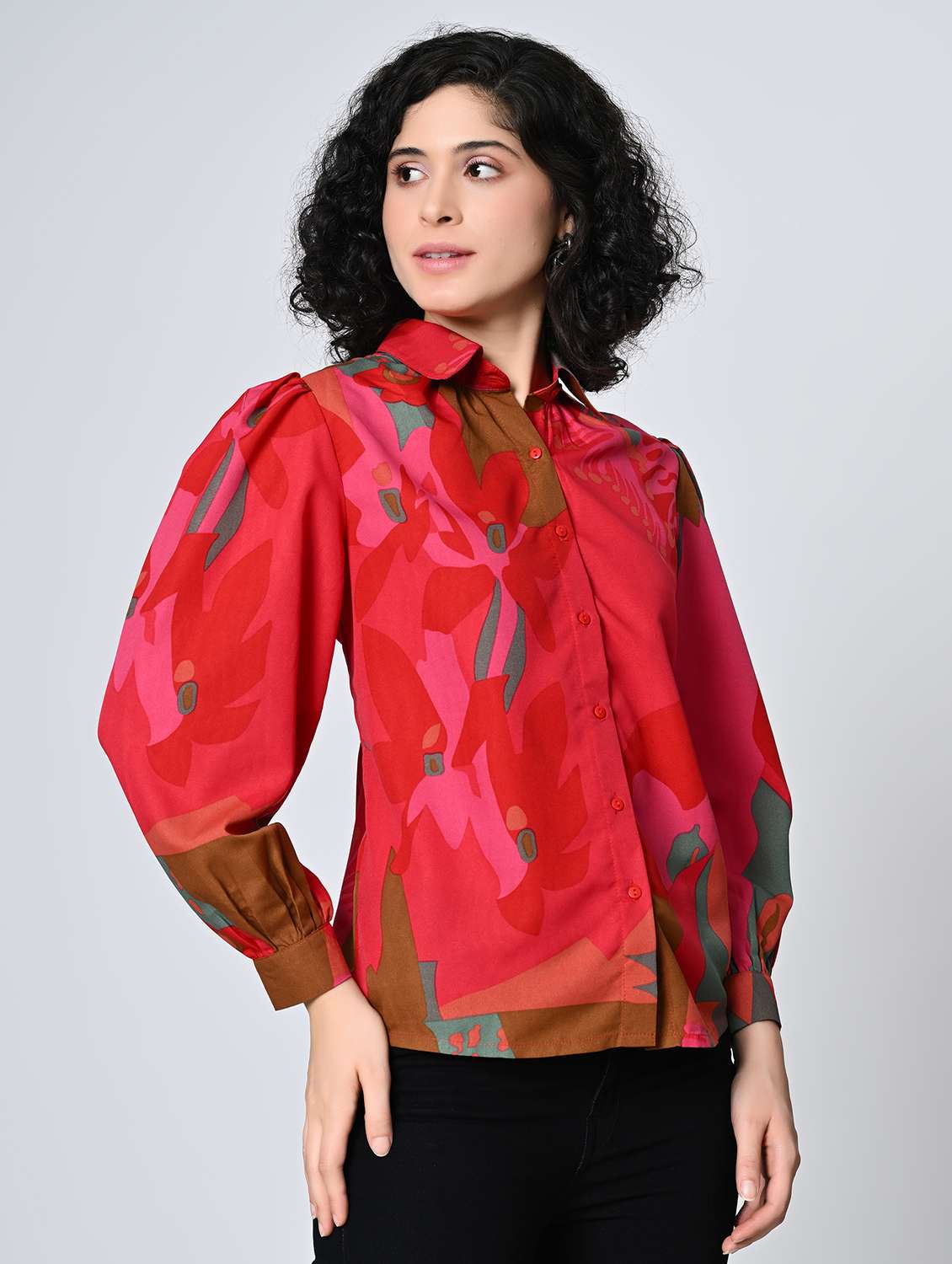 women multi colored crepe regular shirt - 22477574 -  Standard Image - 2