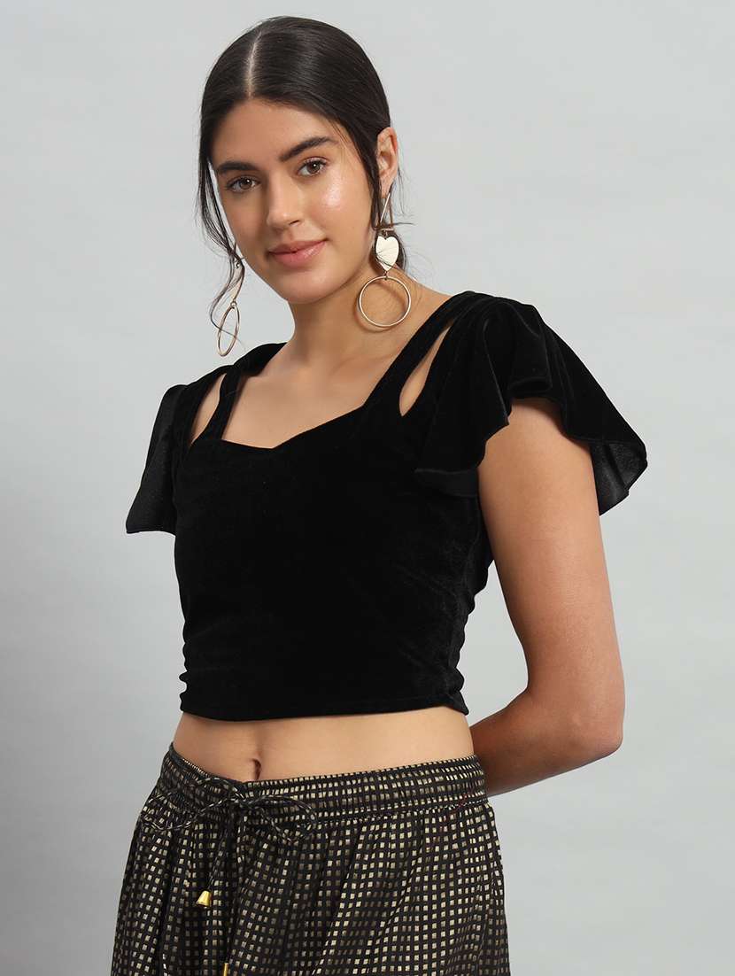 women solid sweetheart stiiched blouse - 22477958 -  Standard Image - 2