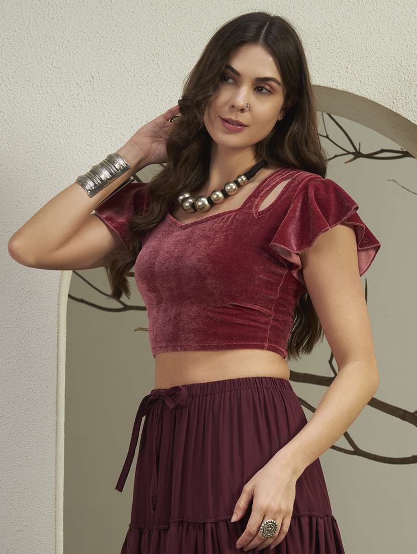 women solid sweetheart stiiched blouse - 22477960 -  Standard Image - 2