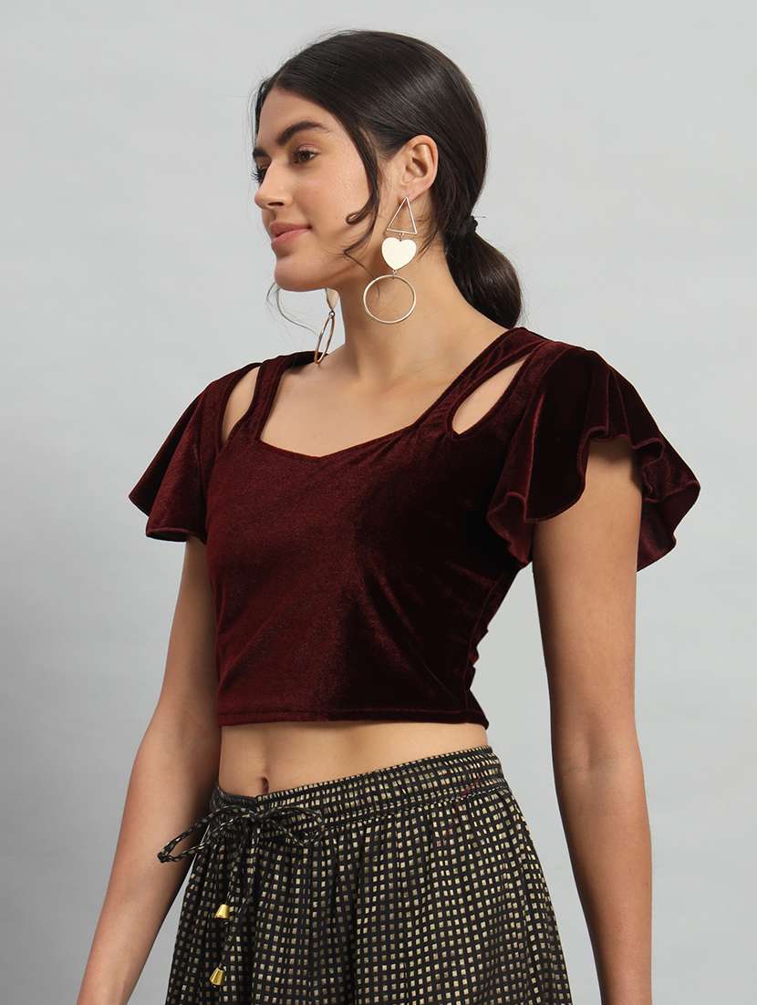 women solid sweetheart stiiched blouse - 22477962 -  Standard Image - 2