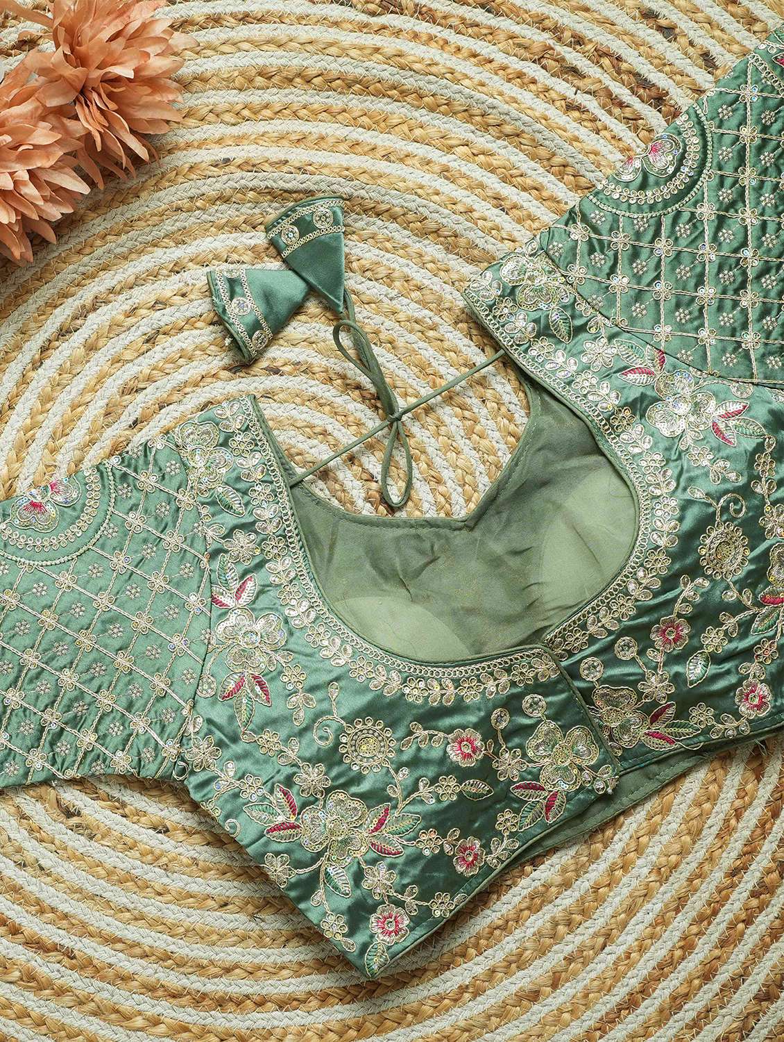 Women Solid With Work Stitched Blouse - 22477974 -  Standard Image - 2