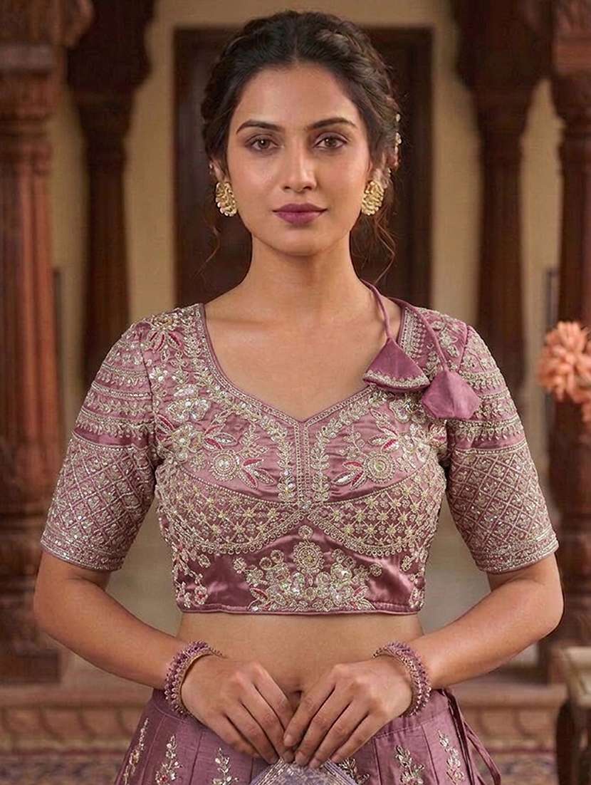 women solid with work stitched blouse