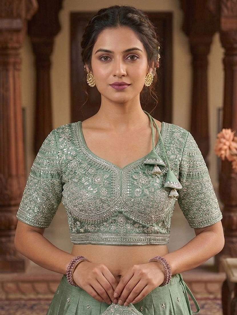 women solid with work stitched blouse