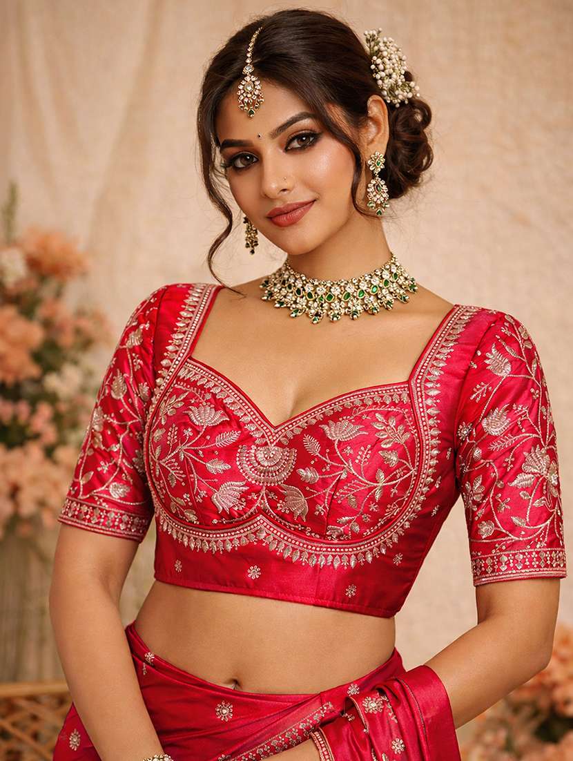 women solid with work stitched blouse