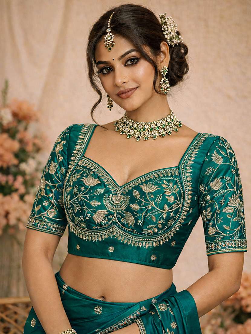 women solid with work stitched blouse