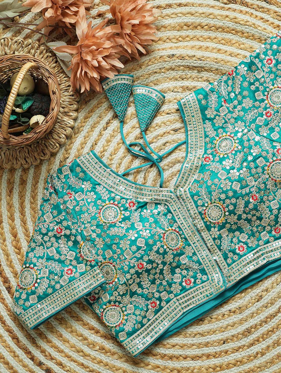 women solid with work stitched blouse - 22478002 -  Standard Image - 2