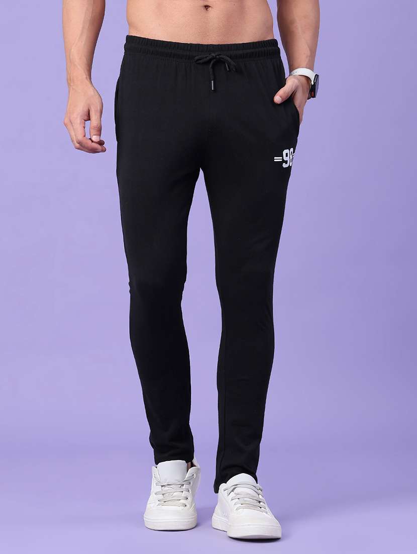 men typographic mid rise full length track pant - 22479658 -  Standard Image - 2