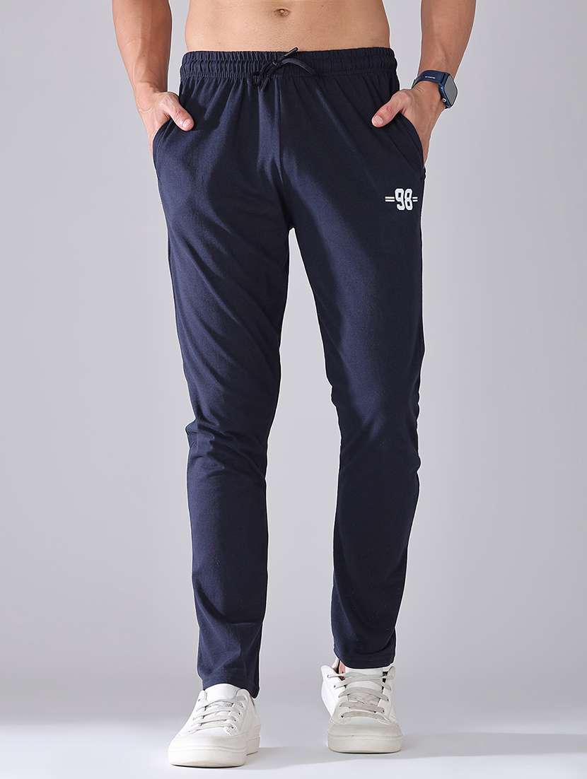men solid mid rise slim fit track pant - 22479661 -  Standard Image - 2