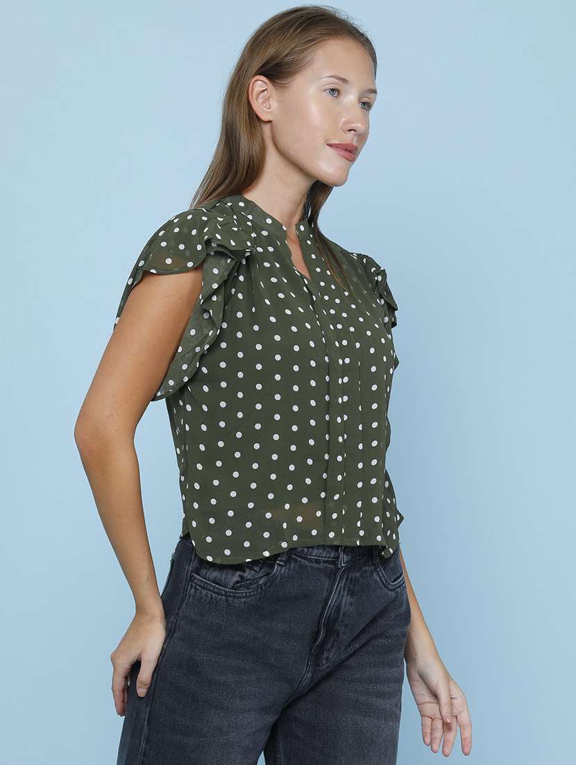 Women Printed Ruffle Sleeves Regular Top - 22480243 -  Standard Image - 2