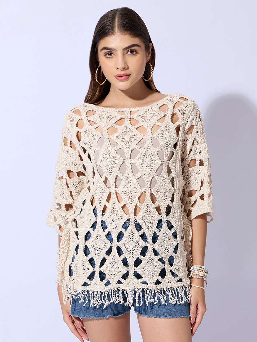 women self design round neck top - 22480662 -  Standard Image - 2