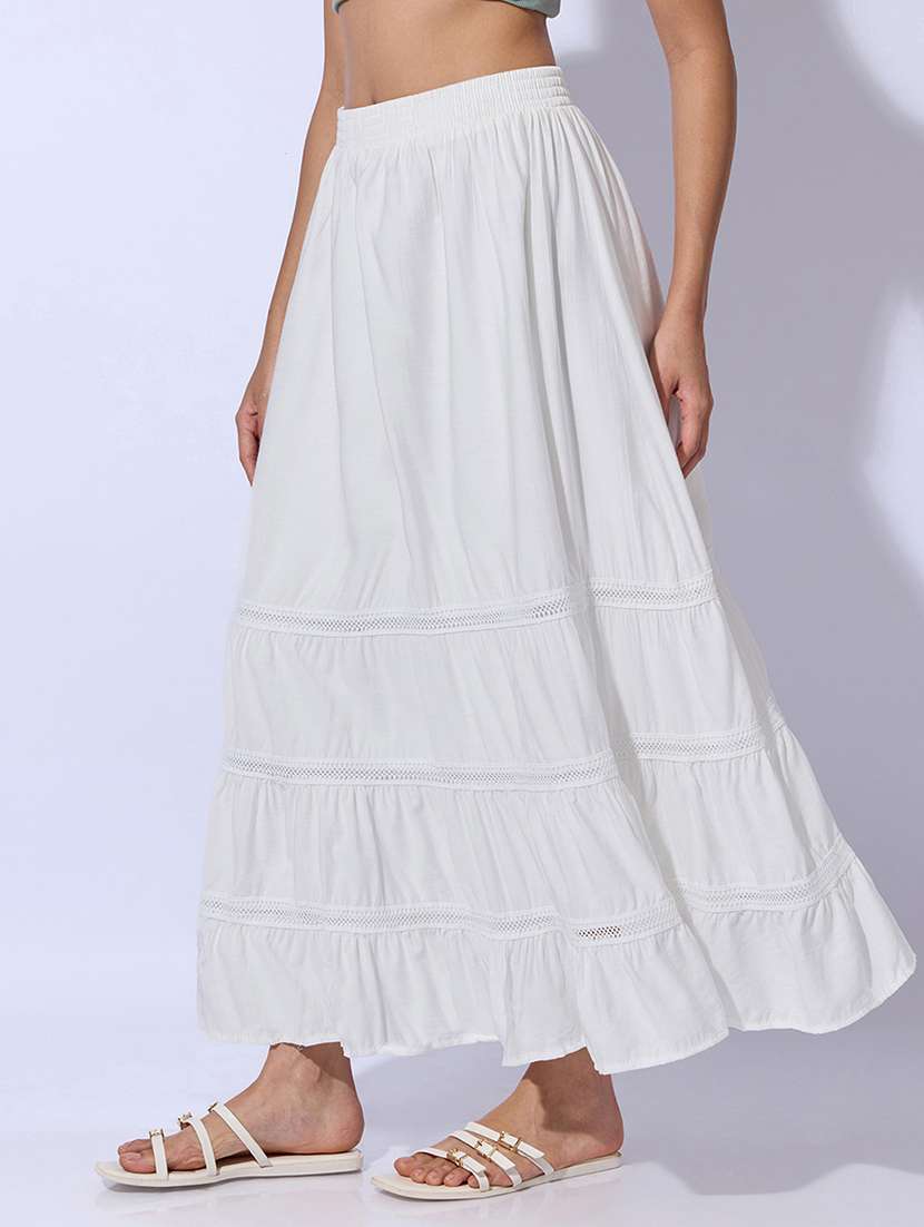 women solid tiered maxi skirt - 22480672 -  Standard Image - 2
