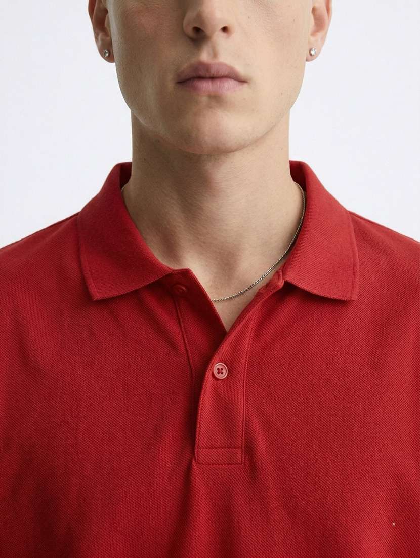 men solid short sleeve regular fit polo t-shirt - 22480694 -  Standard Image - 2
