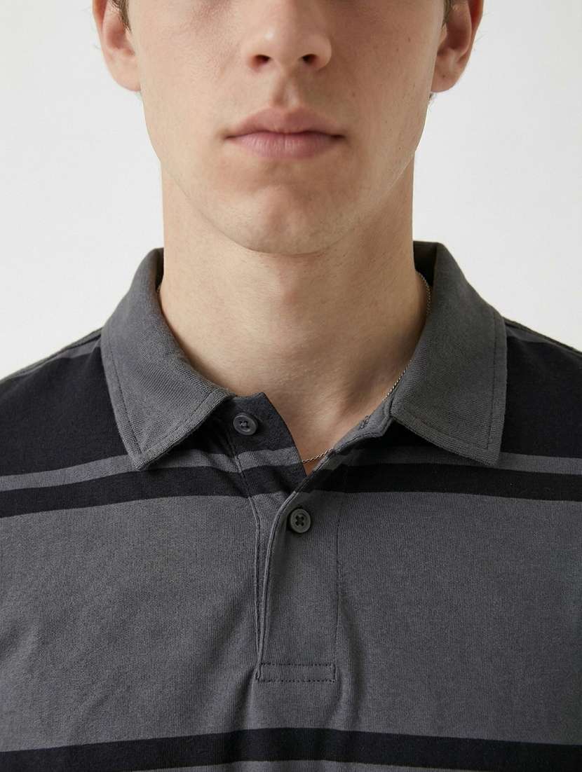 men striped short sleeve regular fit polo t-shirt - 22480696 -  Standard Image - 2