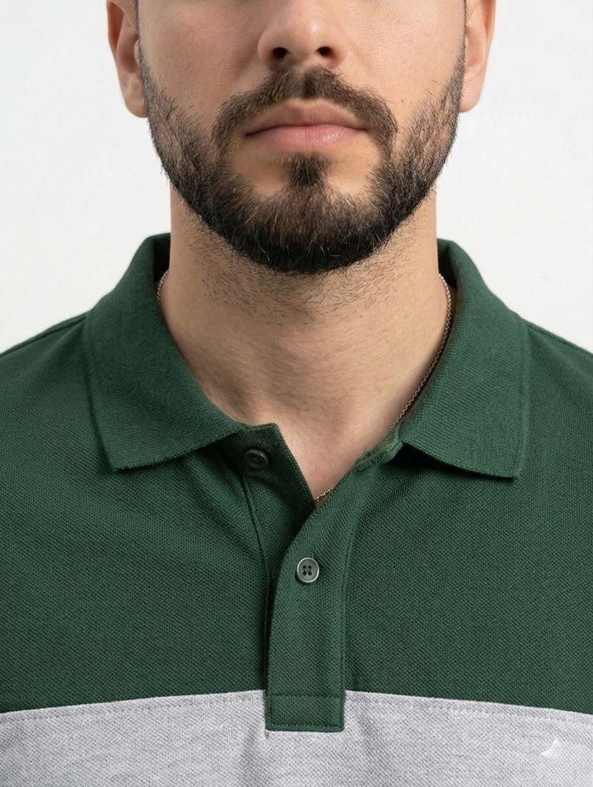 men color block short sleeve regular fit polo t-shirt - 22480722 -  Standard Image - 2